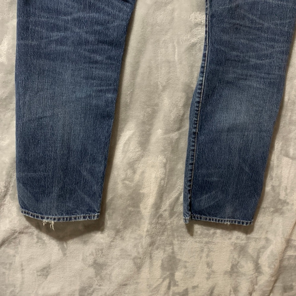 Polo Ralph Lauren Hampton Straight Jeans Mens 35x32 Blue Distressed Preppy - Picture 6 of 16